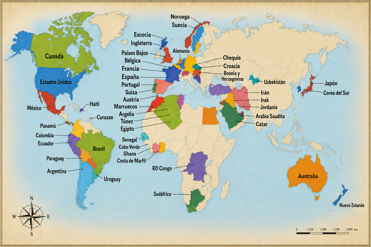 Mapa Mundial 2026